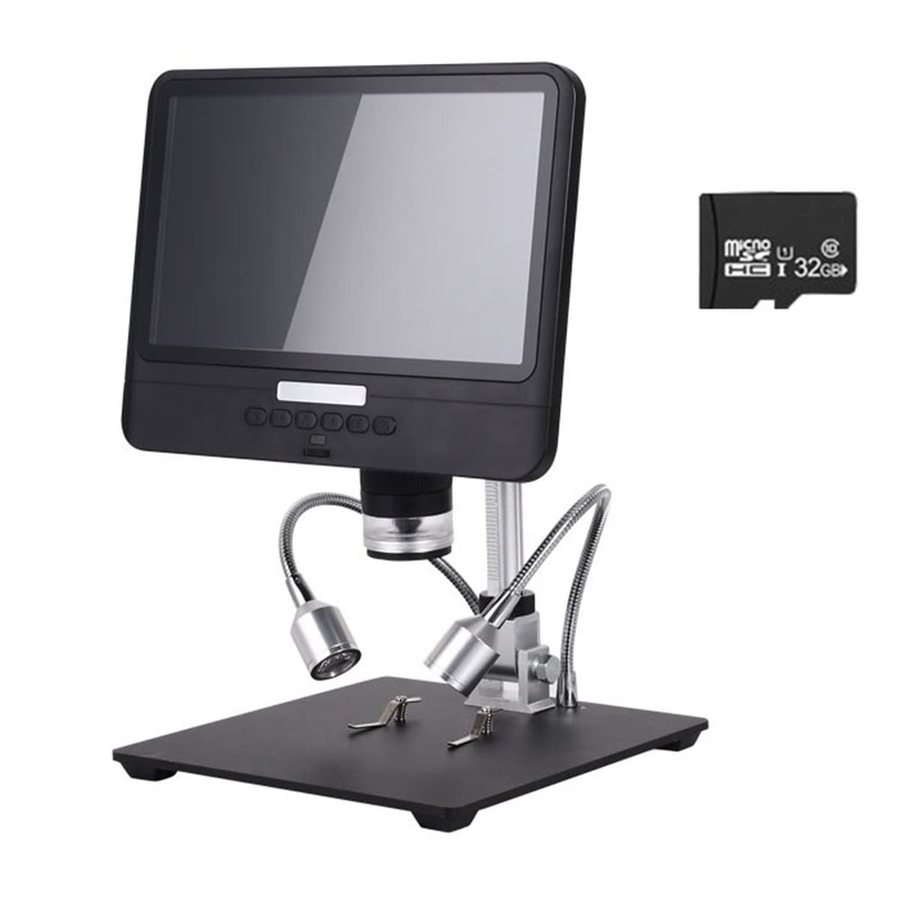 Microscope Accessories Kit 9 Inch Digital Microscope for Soldering Electronic Magnifying Glass Microscope Slides