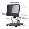 Microscope Accessories Kit 9 Inch Digital Microscope for Soldering Electronic Magnifying Glass Microscope Slides view 3