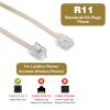 Zelphvt 3 Pcs Phone Line Splitter, Splitter 6P4C Connector Phone Line Cord Adapter RJ11 Male to Female Two Way Phones Lines Splitters Converter with Cable Suitable for Telephone,Fax Machine view 3