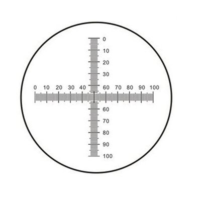 Microscope Accessories Kit Diameter 16mm Eyepiece Micrometer Optical Glass Cross Ruler Concentric Circles Microscope Microscope Slides