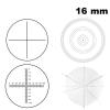 Microscope Accessories Kit Diameter 16mm Eyepiece Micrometer Optical Glass Cross Ruler Concentric Circles Microscope Microscope Slides view 3
