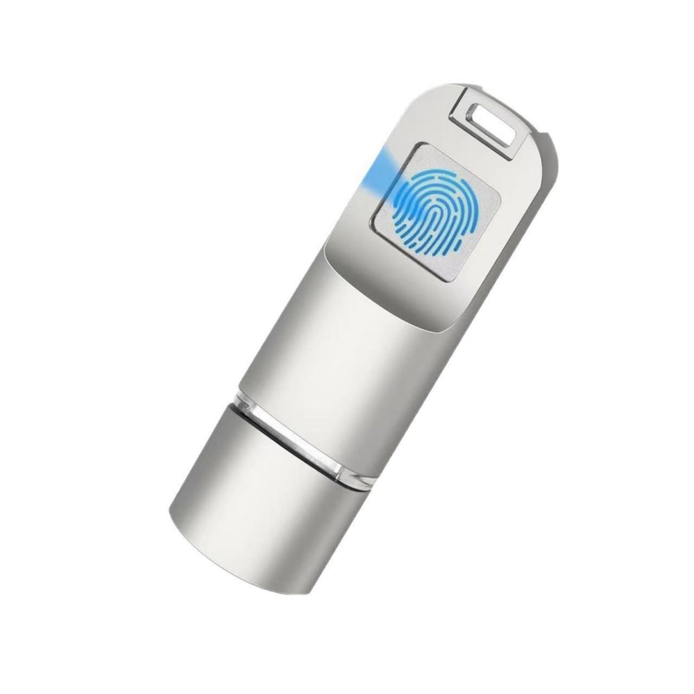 16/32/64/128/256G Fingerprint Type C Flashing Drive USB Fingerprint Flashing Privacy Management Shockproof Biometric Security USB