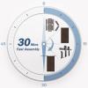 FREDBECK 48in x 96in Brown Wood Barn Door with 8ft Barn Door Hardware Track Kit Included, Double Surfaces,Simple Assembly is Required,K-Frame,Coffee view 4