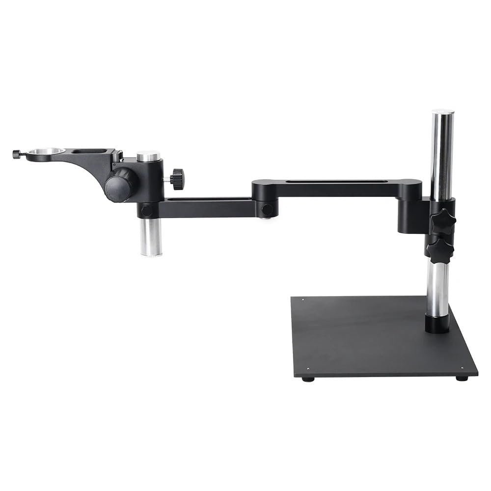 Microscope Accessories Kit Heavy Duty Boom Metal Table Stand 50mm/76mm Holder Universal Large Tripod for Industrial Stereo Microsocpe Microscope Slides