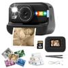 Instant Print Camera for Kids with 5 Color Print Paper, 48MP Photo 1080P Video, 21 Fun Frames, 32GB Card, Birthday for Girls Boys Age 3 4 5 6 7 8 9 10 11 12 Years Old Black view 1