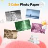 Instant Print Camera for Kids with 5 Color Print Paper, 48MP Photo 1080P Video, 21 Fun Frames, 32GB Card, Birthday for Girls Boys Age 3 4 5 6 7 8 9 10 11 12 Years Old Black view 3