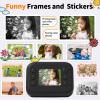Instant Print Camera for Kids with 5 Color Print Paper, 48MP Photo 1080P Video, 21 Fun Frames, 32GB Card, Birthday for Girls Boys Age 3 4 5 6 7 8 9 10 11 12 Years Old Black view 4
