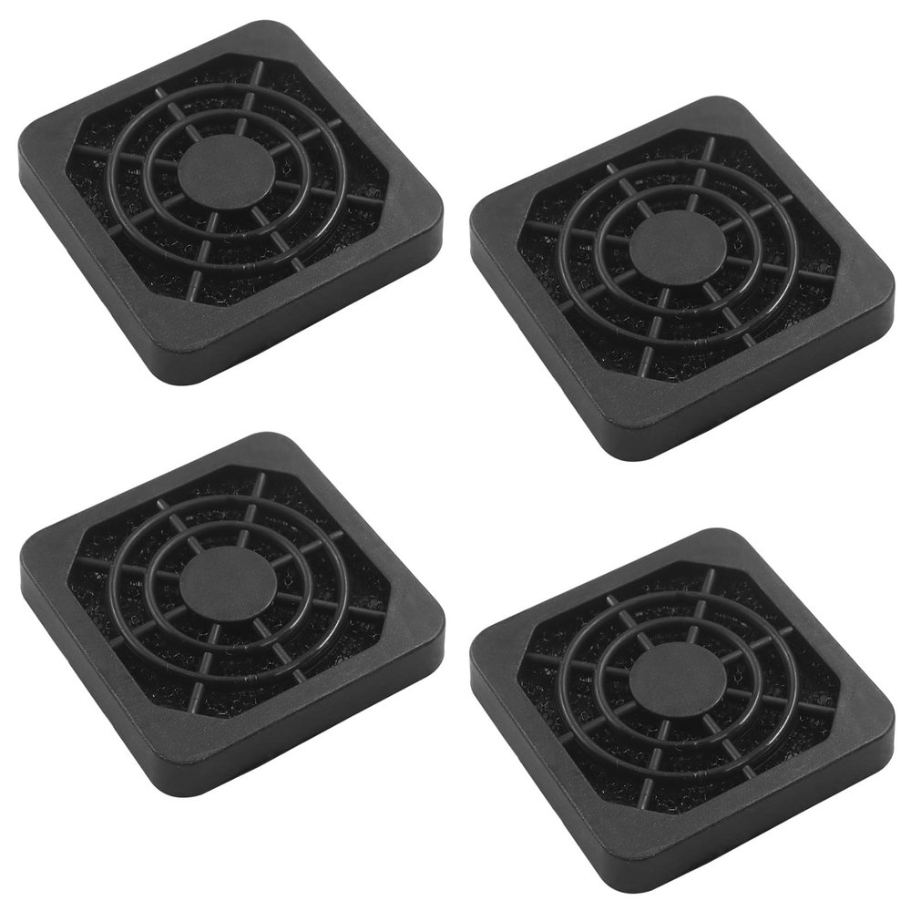 Hitefu 40mm Black Plastic Fan Filter Cover, 4 Pcs