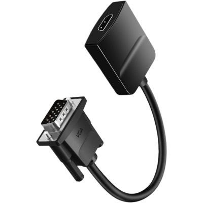 Compactly VGA Hdmis Video Converters Plugs and Play USB Powered Supports 1080P Signals Transfer PC to TVs Connecting PC VGA to Hdmis Adapter for HDTV
