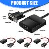 Compactly VGA Hdmis Video Converters Plugs and Play USB Powered Supports 1080P Signals Transfer PC to TVs Connecting PC VGA to Hdmis Adapter for HDTV view 4