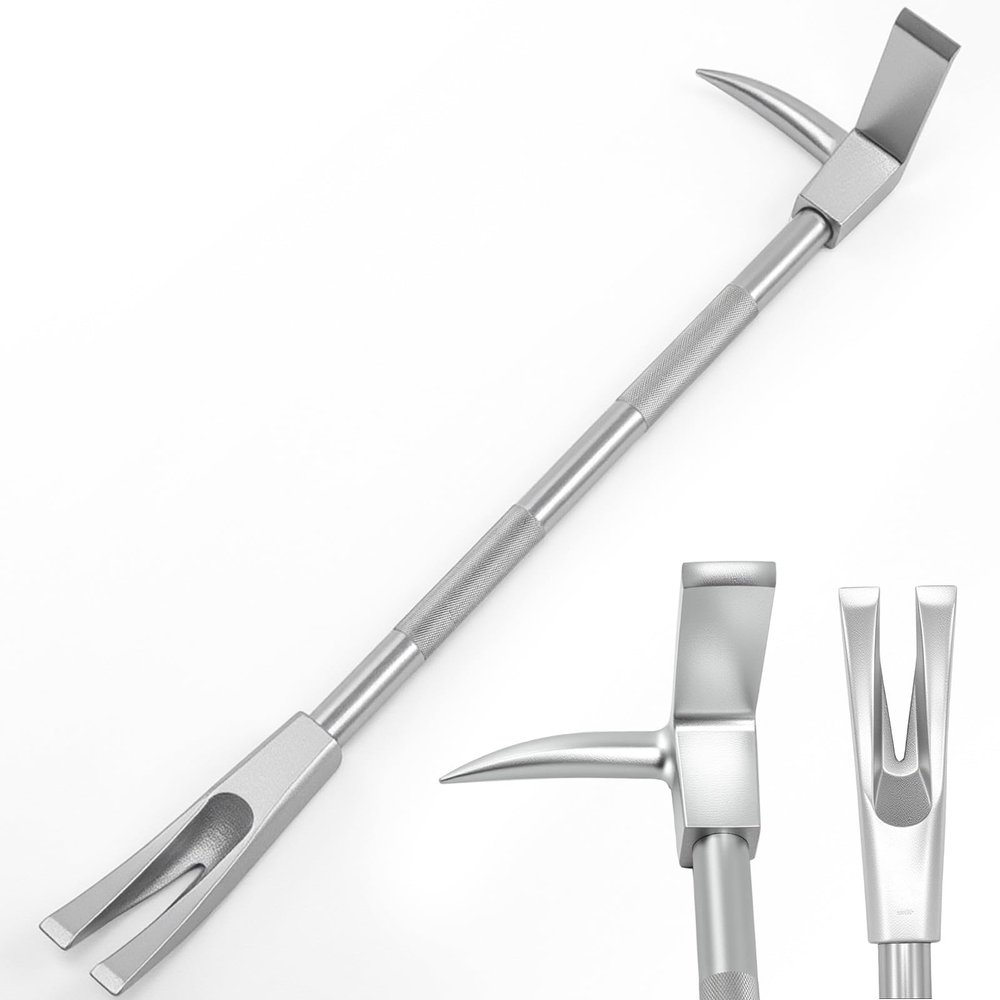 Lingvee 1 Pcs 30" Halligan Bar,Silver