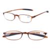 Lightweight Reading Glasses TR90 Frame Magnification Rectangular Women Men Unisex Full Rim (3 PCS One Black+One Brown+One Red, 3.5, x) view 2