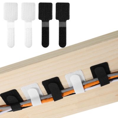 48 PCS Adhesive Cable Strap Cables Management, Hook and Loop Cable Ties Under Desk Cord Organizer Reusable Self Adhesive Cables Organizers for Cords Adjustable Cords Organizer for Home or Office Use