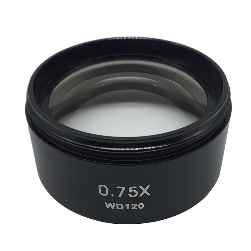1pc 0.3X 0.5X 0.75X 1X 1.5X 2X Barlow AUX Objective Lens Working Distance Auxiliary Lens F/Stereo Microscope Thread 1-7/8" M48*0.75(0.75X)
