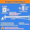 White Wall-mounted Surveillance Bracket, 1.6 3 4 5 6.6ft Security Camera Wall Pole and Mounting Bracke with Expansion Screws, Security Camera Pole(ligjt grey,1.2m/47.2 in) view 2