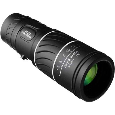 16X52 High Power Optical Monocular Telescope - Black, Ideal for Bird Watching, Hunting, and Outdoor Activities