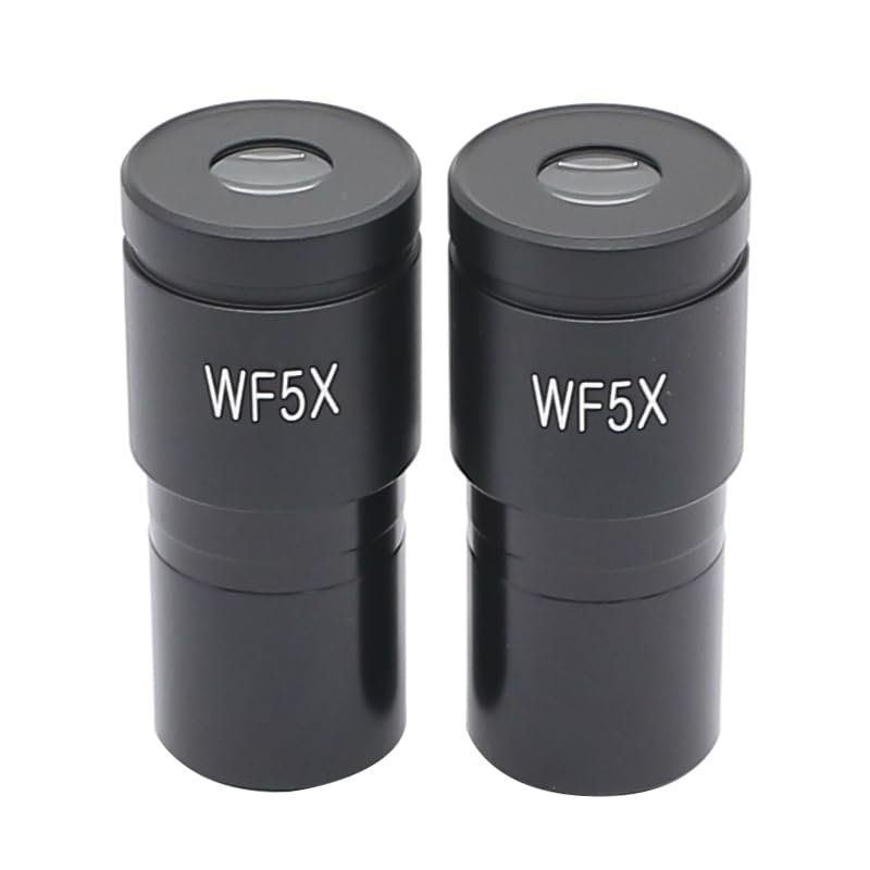 1pc Biological Microscope Eyepiece WF5 WF10 WF15 WF16 WF20 WF25 Mounting 23.2mm Wide Field Optical Lens Microscope Accessories(WF5X-20mm)