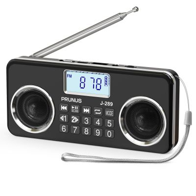 Bluetooth Speaker with FM Radio, Good Sound, TF Card/USB Playback, Mp3 Player with Speaker, Headphone Jack, USB C Rechargeable Radio fm, Indoor and Outdoor, Bluetooth Radios(NO AM)