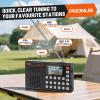 PRUNUS J168 AM FM Radio Bluetooth Speaker, Preset, Excellent Reception, TF Card Playback, Sleep Timer, USB C Charging, Headphone Jack, Long Antenna, Digital Radio AM FM view 2