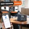 PRUNUS J168 AM FM Radio Bluetooth Speaker, Preset, Excellent Reception, TF Card Playback, Sleep Timer, USB C Charging, Headphone Jack, Long Antenna, Digital Radio AM FM view 4