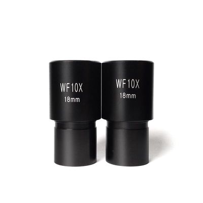 1pc Biological Microscope Eyepiece WF5 WF10 WF15 WF16 WF20 WF25 Mounting 23.2mm Wide Field Optical Lens Microscope Accessories(WF10X-18mm)