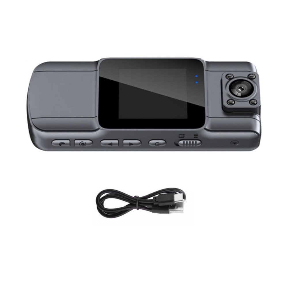 DBEIXIWEI Mini Body Camera 1080P HD with 180 Rotatable Lens & 155 Wide-Angle Lens Infrared Night Vision Support 4128GB TF Card