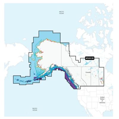 Marine GPS Chart - Canada West and Alaska Coverage | On SD/Micro-SD Card