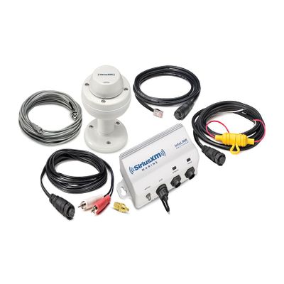 Marine Weather Receiver SR200 SiriusXM - IPX7 Waterproof | RayNet Ethernet & 3.5mm Audio Output | Includes Antenna, Pole & Surface Mount Kits, Cables, Hardware, Installation Guide