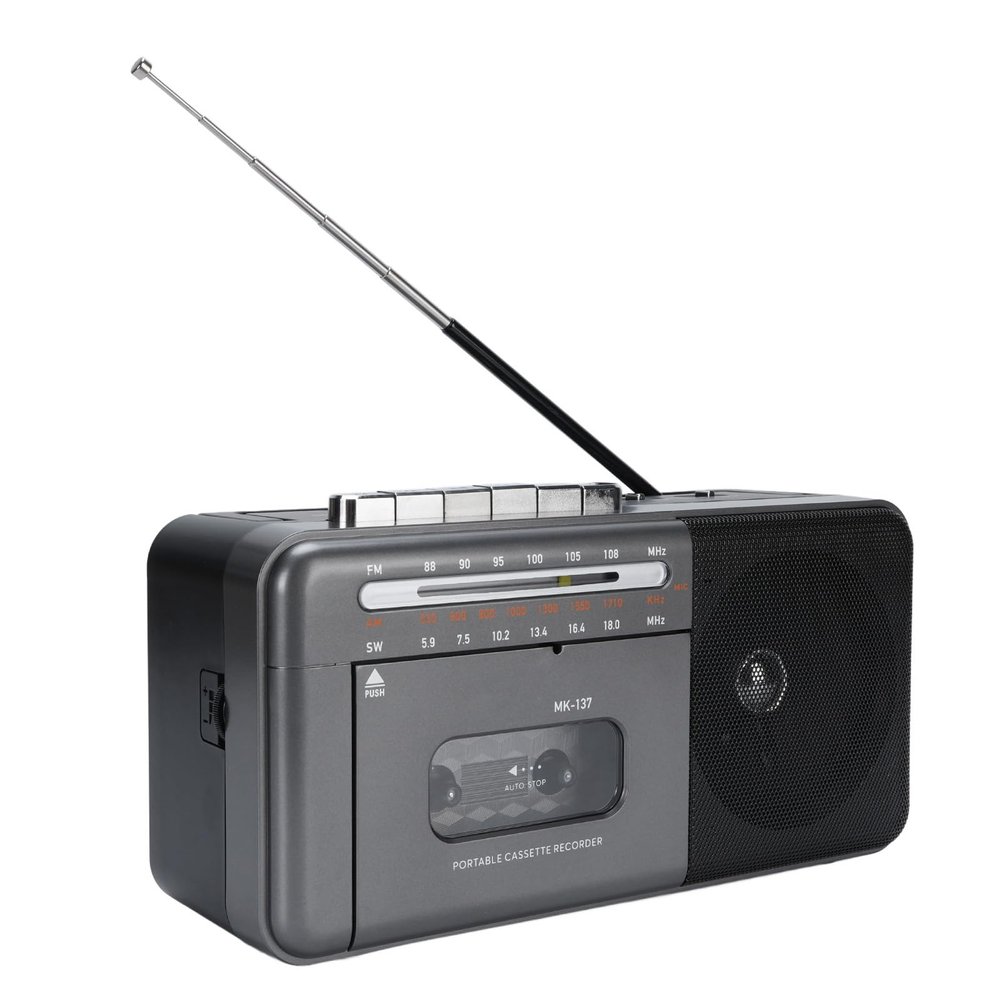 Sanpyl Cassette Tape Player BT5.0, Cassette Player FM AM SW Radio, Extendable Antenna, for Seniors and Retro Lovers (US Plug)