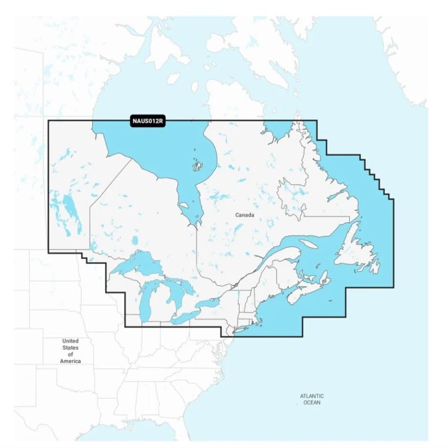 Marine Cartography Navionics | SD/MicroSD Card with 1-Year Subscription | Canada, East and Great Lakes Coverage | Auto Guidance 3D View