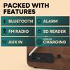 Fuse Hark Bluetooth Radio Speaker | Wireless 10W Charger | FM Radio Speaker with Bluetooth & AUX Input | Alarm Clock | 3 Level Dimmer | Charging Block Included view 4