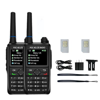 Christmas Deal! Lifetime Free Data Global 4G LTE Walkie Talkie, Unlimited Range Two Way Radio with SIM Card, Admin Control, 200 Channels for Business Outdoor Team (F8-2PackS)