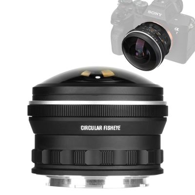AstrHori 6mm F2.8 Full-Frame Camera Lens 220Ultra-Wide of View Fish Eye Lens 0.8cm Minimum Focusing Distance Supports up to 61MP Cameras Compatible with Sony E Mount
