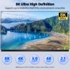 KVM Switch 3 Monitors 3 Computers 8K@60Hz 4K@144Hz, HDMI Dispalyport Triple Monitor KVM Switches with 4 USB3.0 Port for USB Devices, Support Extended/Mirror Mode, Wired Controller and USB3.0 Cables view 4