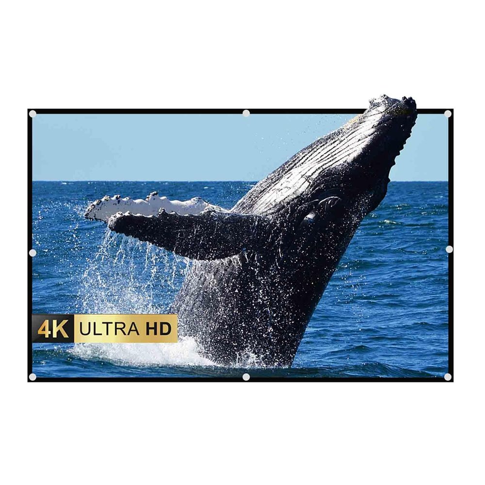100/120/150/200/300 Inch Portable Outdoor Projector Screen, 16:9 Foldable Anti-Wrinkle Projector Movie Screen for Backyard Movie Night(92 inch 16: 9)