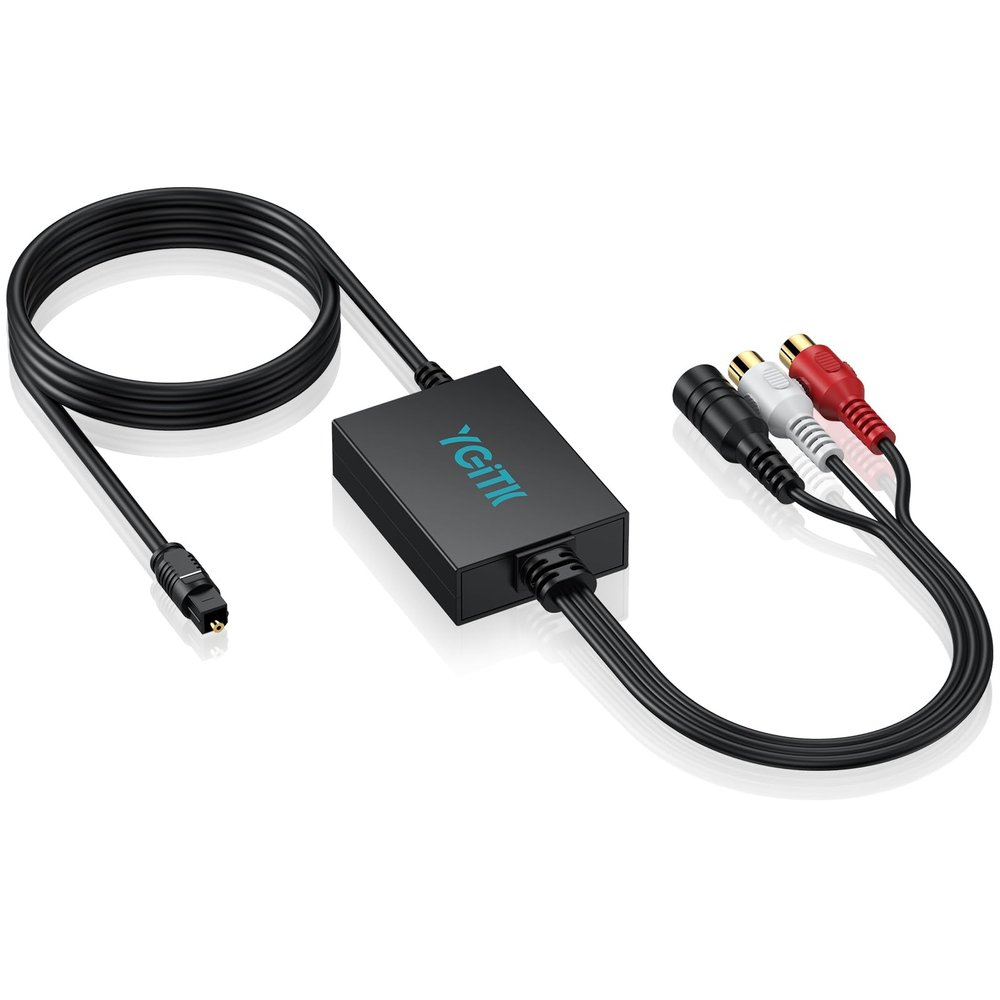 YGiTK 192kHz DAC Digital to Analog Audio Converter SPDIF to RCA+3.5mm Converter with Digital Audio Optical Cable,SPDIF Toslink Optical to RCA Converter for HDTV,DVD,Blu-Ray Players and Game Consoles