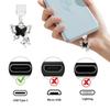 ANKUAITIAN Charm Set for Kindle Type-C Dust Plug Butterfly Grip Keychain 11/12(Black, S) view 4