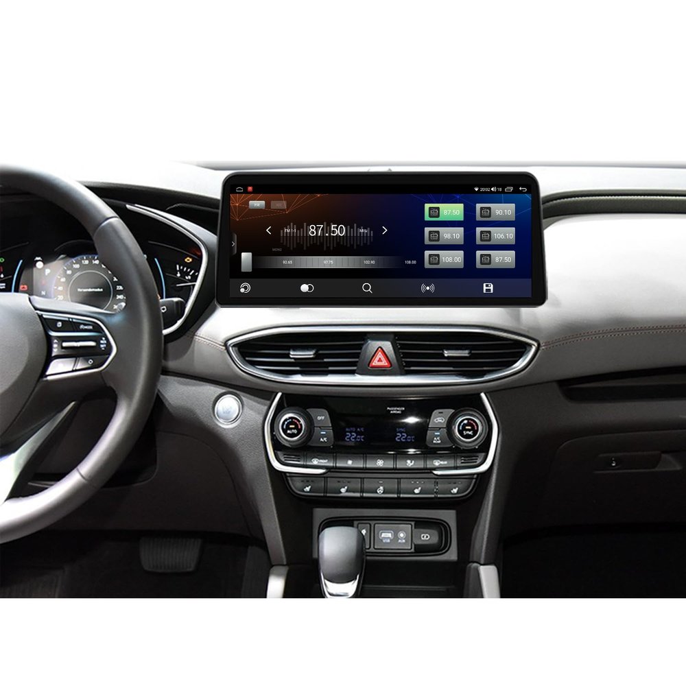 12.3" Android Car Stereo for Hyundai Santa Fe 2017-2021 Wireless Apple Carplay Android Auto Car Radio Bluetooth Head Unit QLED Touch Screen 1920x720 GPS Navigation WiFi (4-64GB Pro)