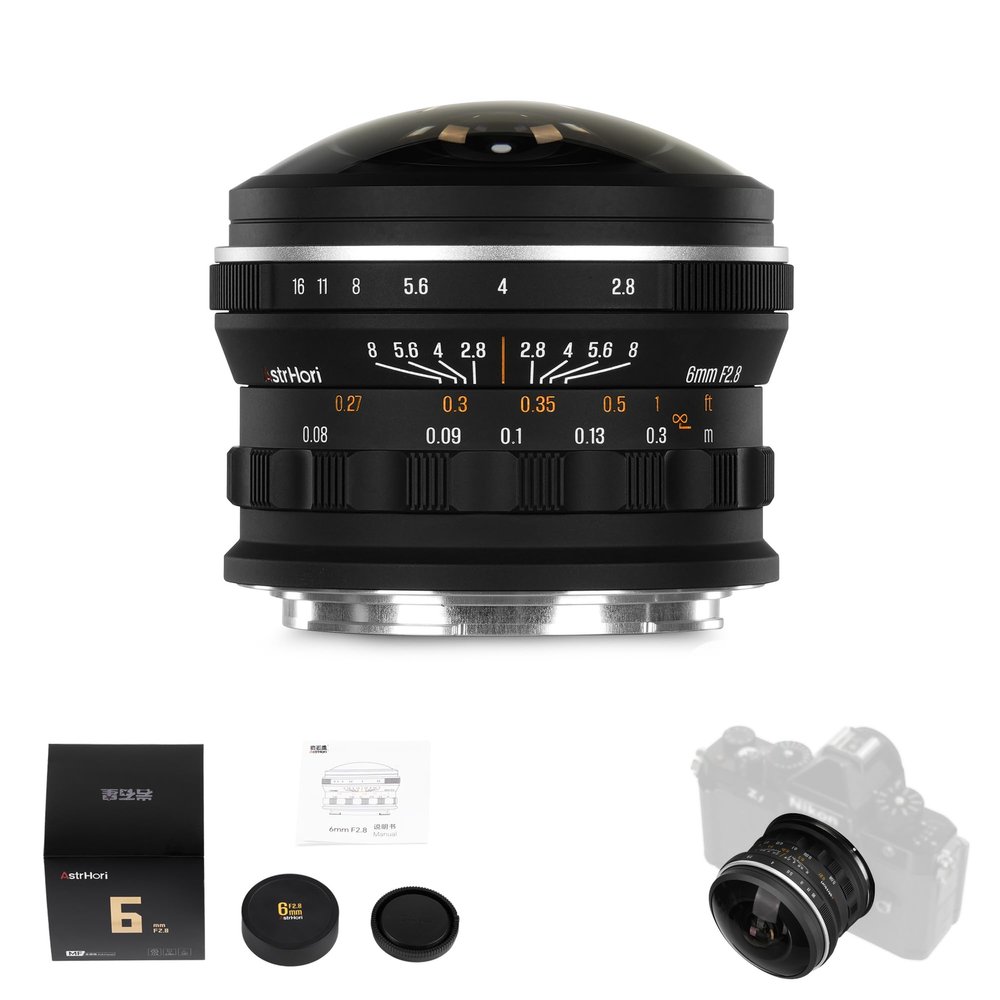 AstrHori 6mm F2.8 Circular Fisheye Lens for Nikon Z Mount, 220 Ultra-Wide Full Frame Manual Lens for Astronomy, Night Sky & Milky Way Photography, Landscape, Architecture and Creative Shots