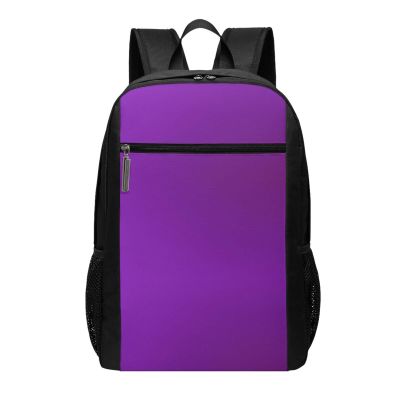 Cartoon small green plantBackpack 17 inch Laptop backpack suitable for travel or work, Solid Color Dark Purple, One Size