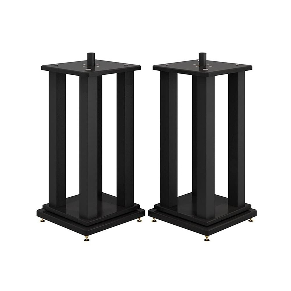 Audio Stand Audio Stand Metal Base Tray Frame Surround Desktop Stand Multimedia Stand Floor Speaker Stand 2 Black Speaker Wall mounts(S-50)