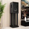Audio Stand Audio Stand Metal Base Tray Frame Surround Desktop Stand Multimedia Stand Floor Speaker Stand 2 Black Speaker Wall mounts(S-50) view 4