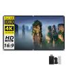 100 Inch Projector Screen for Indoor Outdoor, 16:9 4K Washable Foldable Thick Canvas Movie Screen 120 Inch for Home Theater, Camping, Front Rear Projection(150 inch 16: 9) view 1