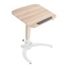 Adjustable Foldable Mobile Standing Desk with 2.5kg Capacity - Height & Slope Adjustable Rolling Laptop Table for Home, Office, Conference & Study Room (Wood) view 1