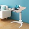Adjustable Foldable Mobile Standing Desk with 2.5kg Capacity - Height & Slope Adjustable Rolling Laptop Table for Home, Office, Conference & Study Room (Wood) view 4