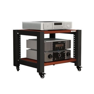 Audio Stand Audio Stand Roller TV Stand Media Components Multi-Layer Audio Stand Speaker Stand 2/3/4 Layer (Teak Color) Speaker Wall mounts(S1)
