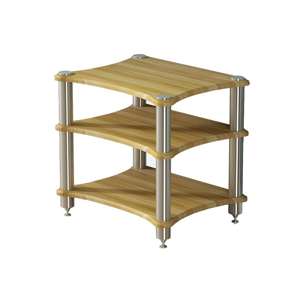 Audio Stand Audio Stand Stand Media Equipment Floor Stand Speaker Stand with Shock Absorption Foot Nail Shelf Small Bookshelf 1/2/3 Layer Speaker Wall mounts(A,3)