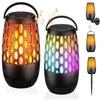 CaoMuKin Outdoor Speakers, Portable Wireless Speaker with Flame Lights, Multi-Sync up to 100 Speakers Auto-Pairing HD Stereo Sound Waterproof, Hook for Patio Yard Porch, Gifts for Men Women view 1