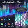 CaoMuKin Outdoor Speakers, Portable Wireless Speaker with Flame Lights, Multi-Sync up to 100 Speakers Auto-Pairing HD Stereo Sound Waterproof, Hook for Patio Yard Porch, Gifts for Men Women view 3