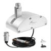 BLUEWING Auto Antenna Mount Cobia 58 with Button Adjustment 6061 Aluminum Alloy Antenna Mount Base for Fishing Boat, Silver view 1